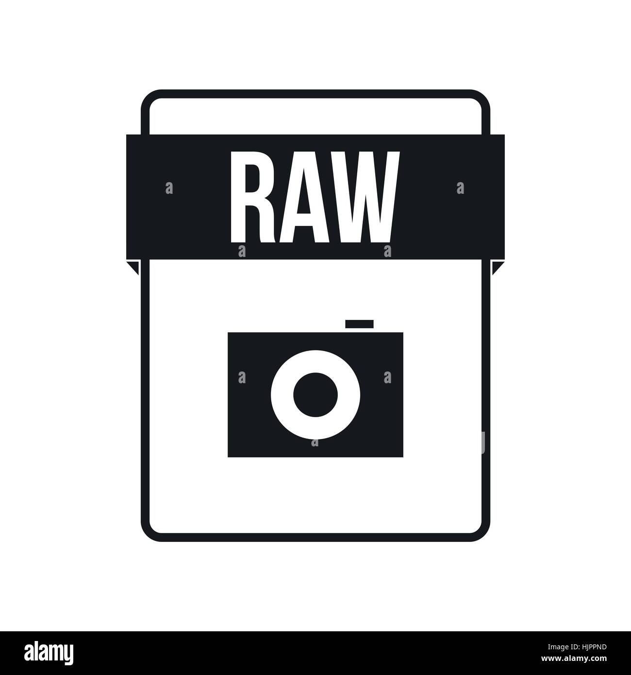 RAW file icon in simple style on a white background Stock Vector Image