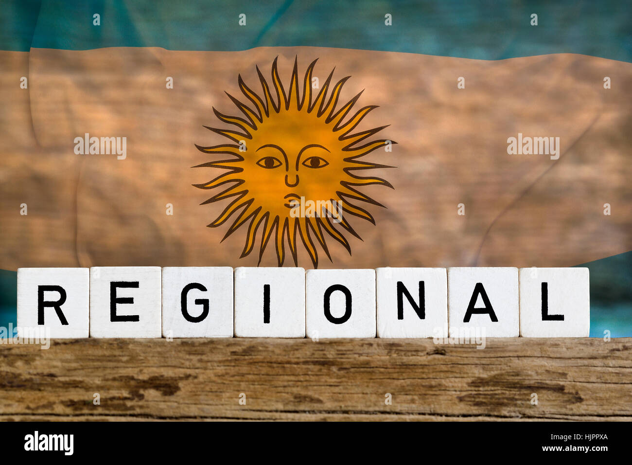 Regional concept, Argentina, on wooden background Stock Photo