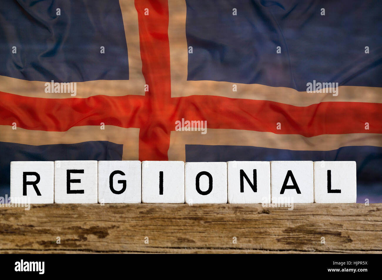 Regional concept, Iceland, on wooden background Stock Photo