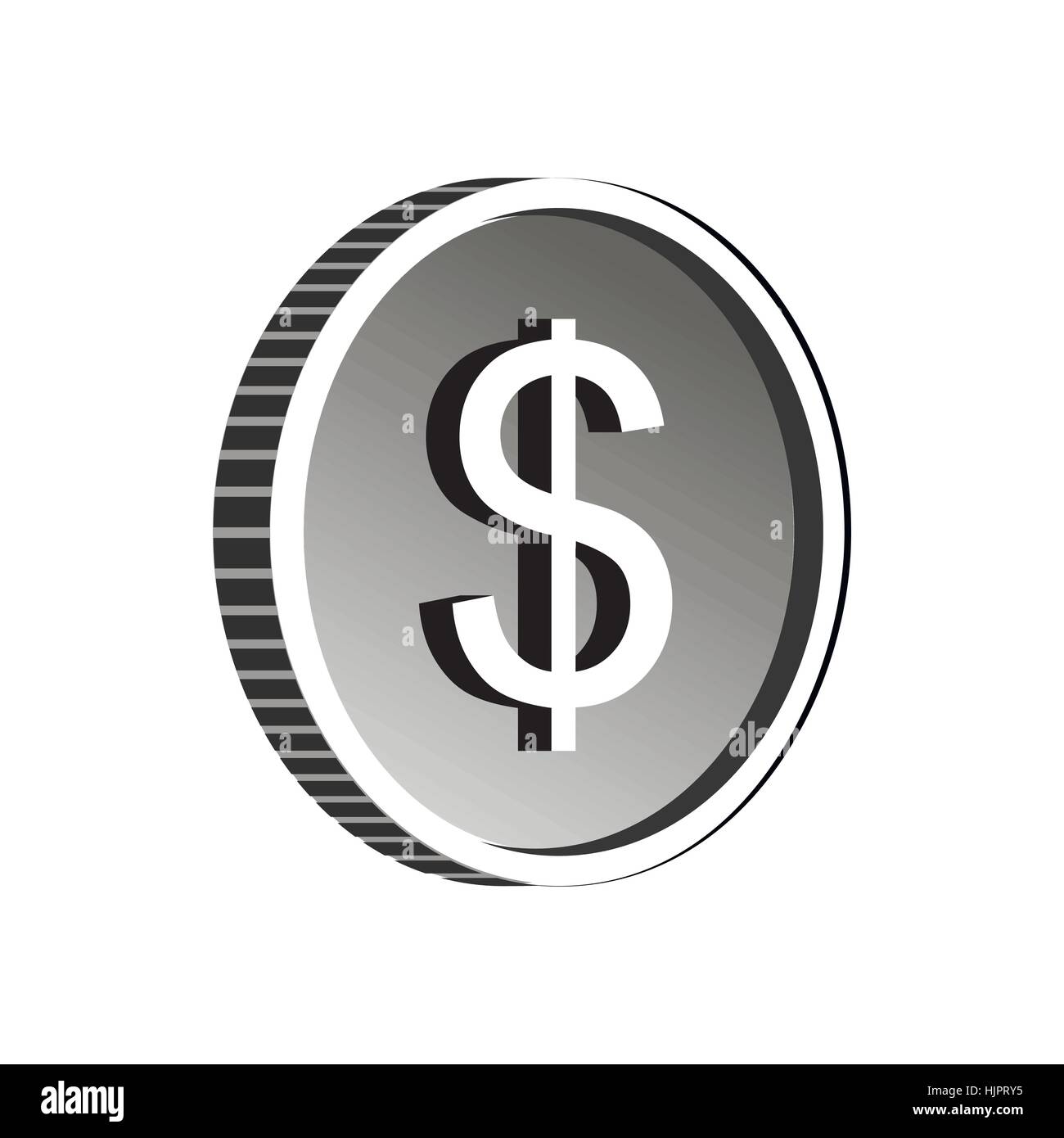 US dollar symbol icon in simple style isolated on white background Stock Vector