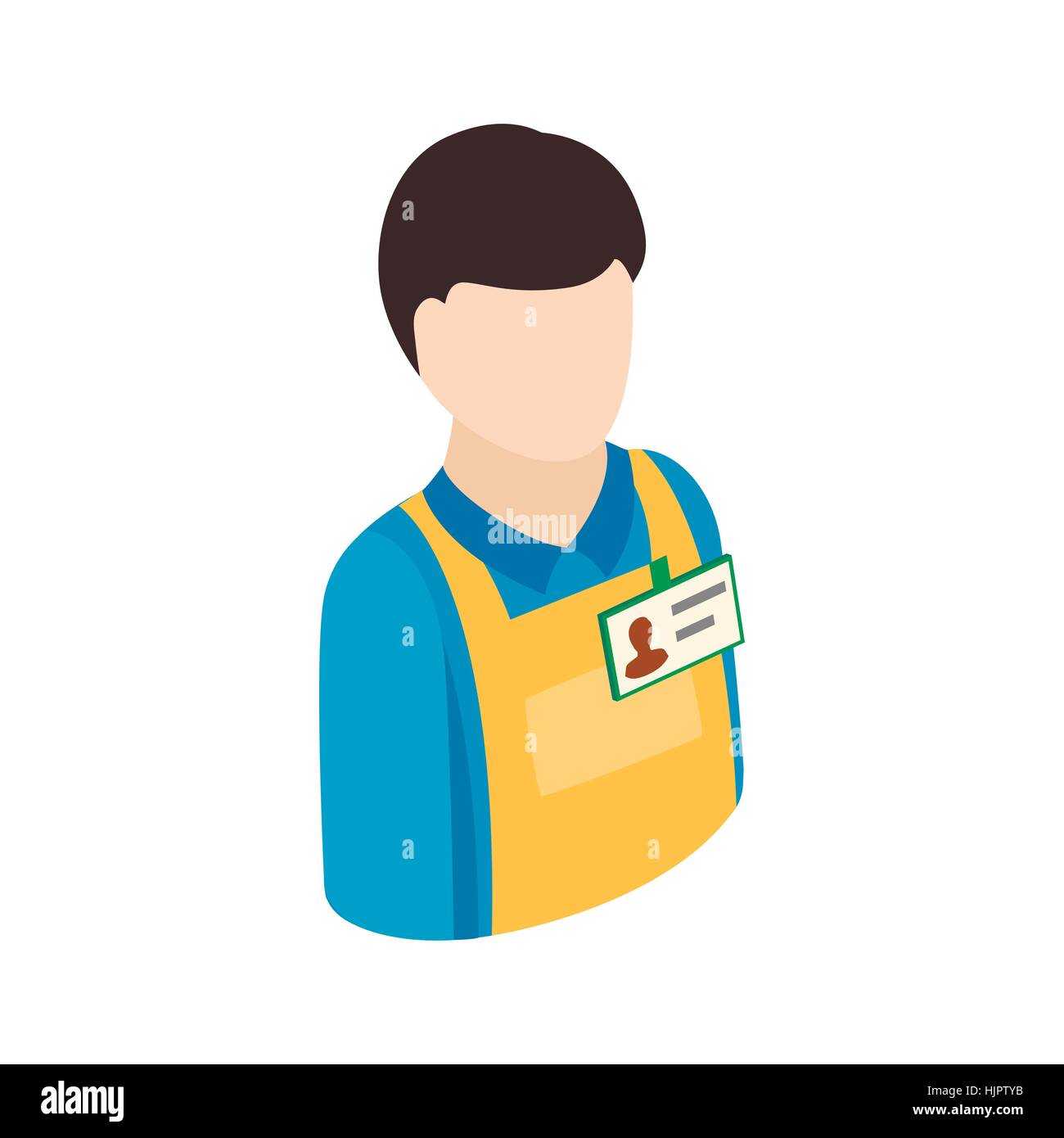 Warehouse worker icon in isometric 3d style on a white background Stock ...