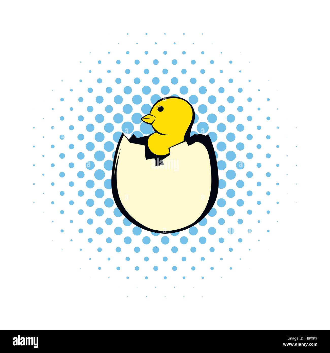 Chick hatching egg white background Stock Vector Images - Alamy