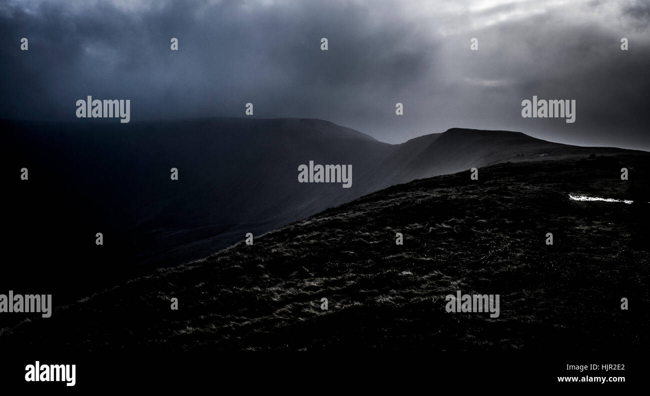Stormy weather in the Brecon Beacons Stock Photo Alamy