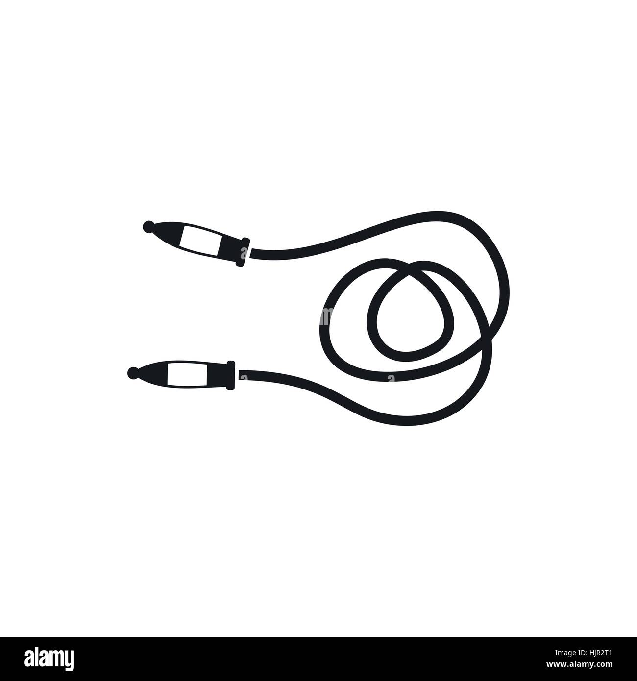 Skipping rope icon in simple style on a white background Stock Vector