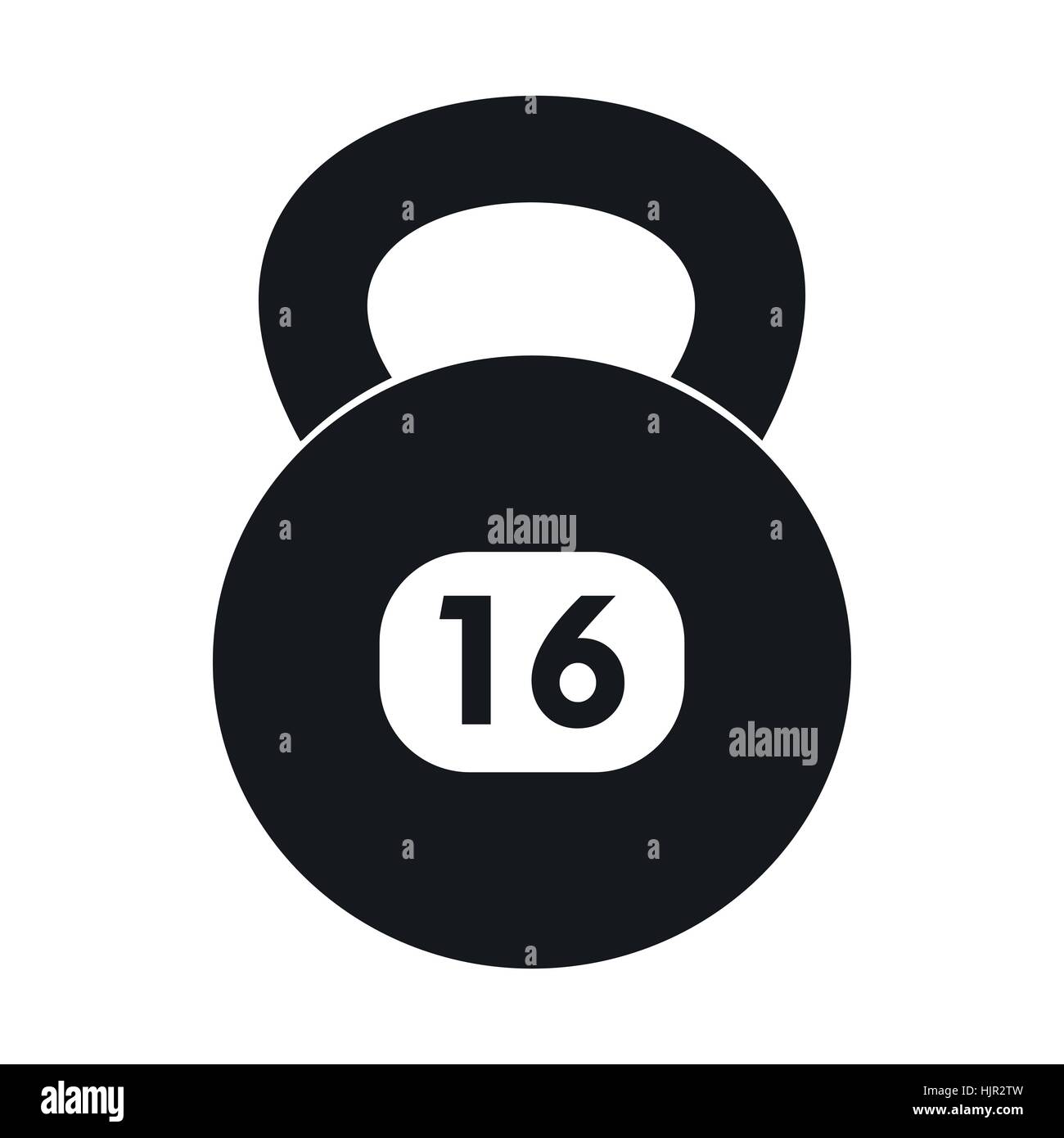 Kettlebell icon in simple style on a white background Stock Vector ...