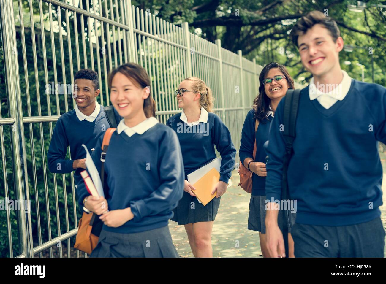 Diversity Students Friends Happiness Concept Stock Photo - Alamy
