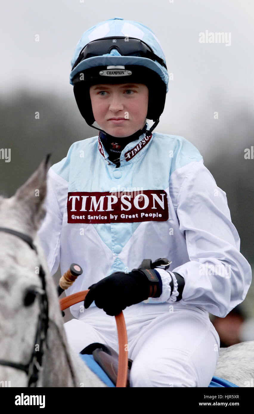 Trainer Miss L M Turner at Ludlow Racecourse Stock Photo Alamy