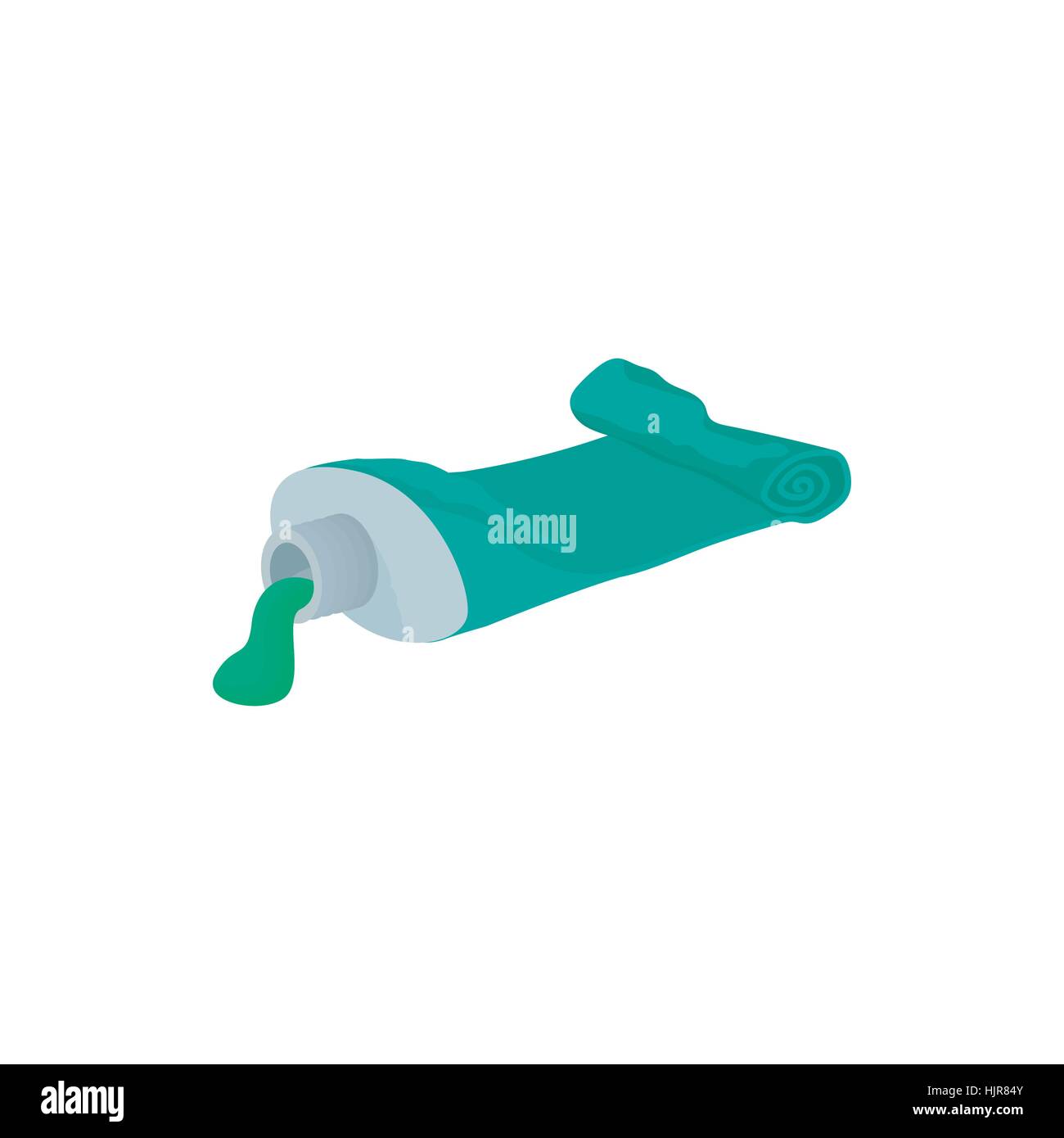 Used Tube Of Toothpaste Icon In Cartoon Style On A White Background Stock Vector Image And Art Alamy