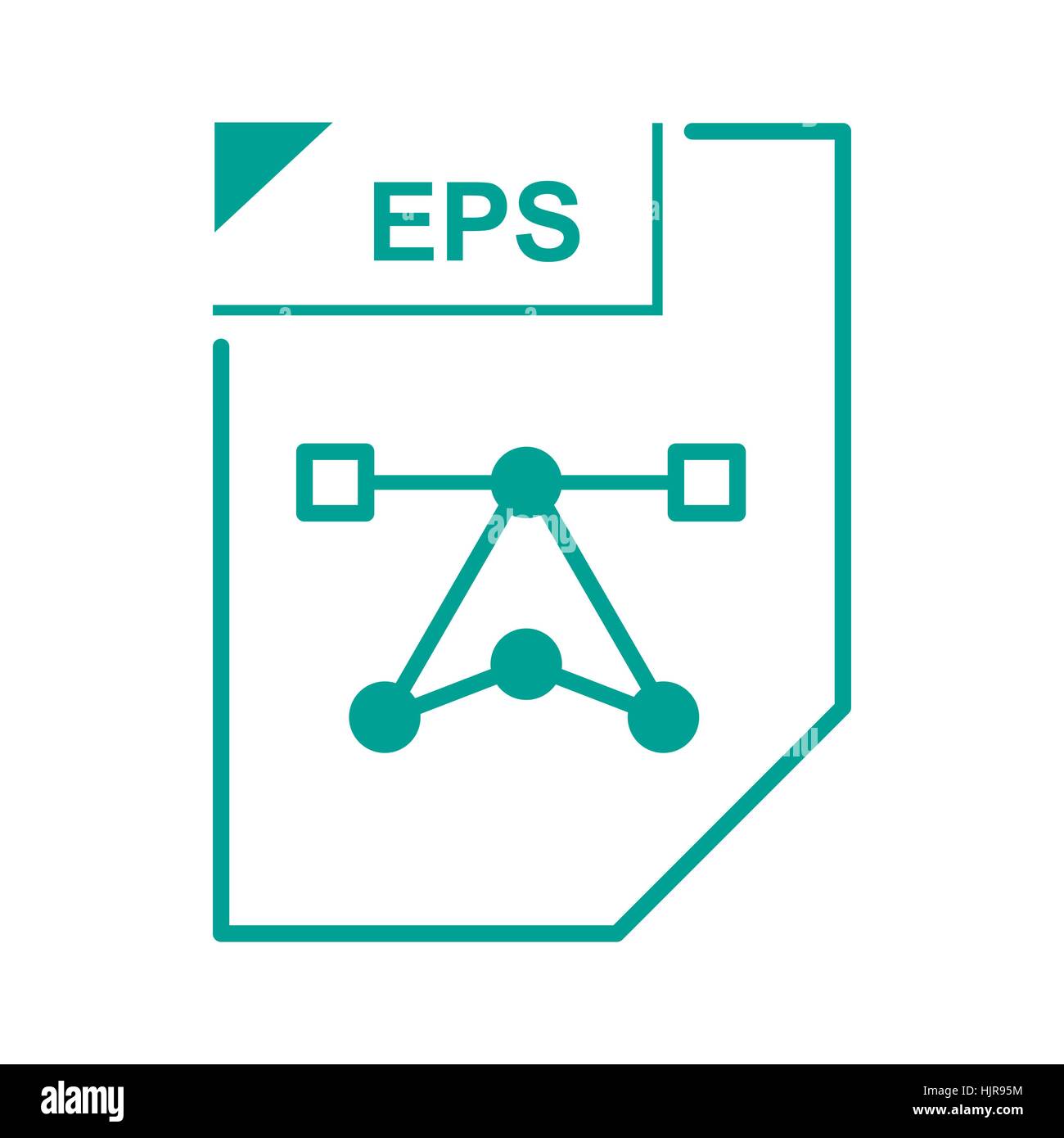 EPS file icon in cartoon style on a white background Stock Vector Image ...