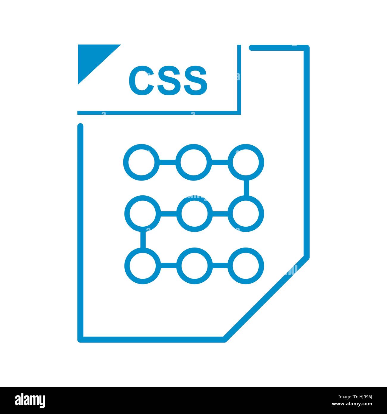 CSS file icon in cartoon style on a white background Stock Vector Image ...