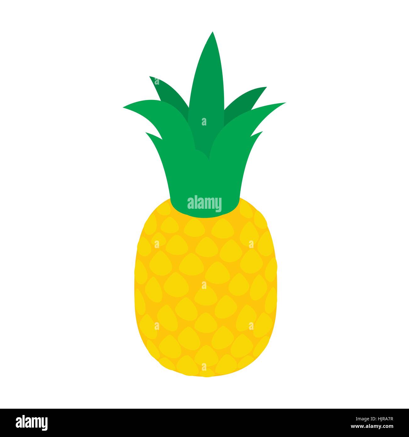 Pineapple tropical fruit icon in isometric 3d style isolated on white ...