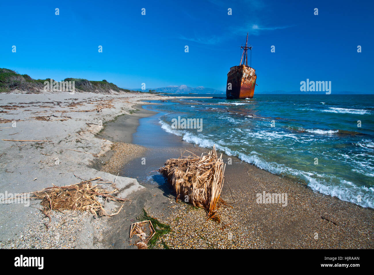 europe, greece, peloponnese, mani, gythio, glifada, beach, navagio Stock  Photo - Alamy