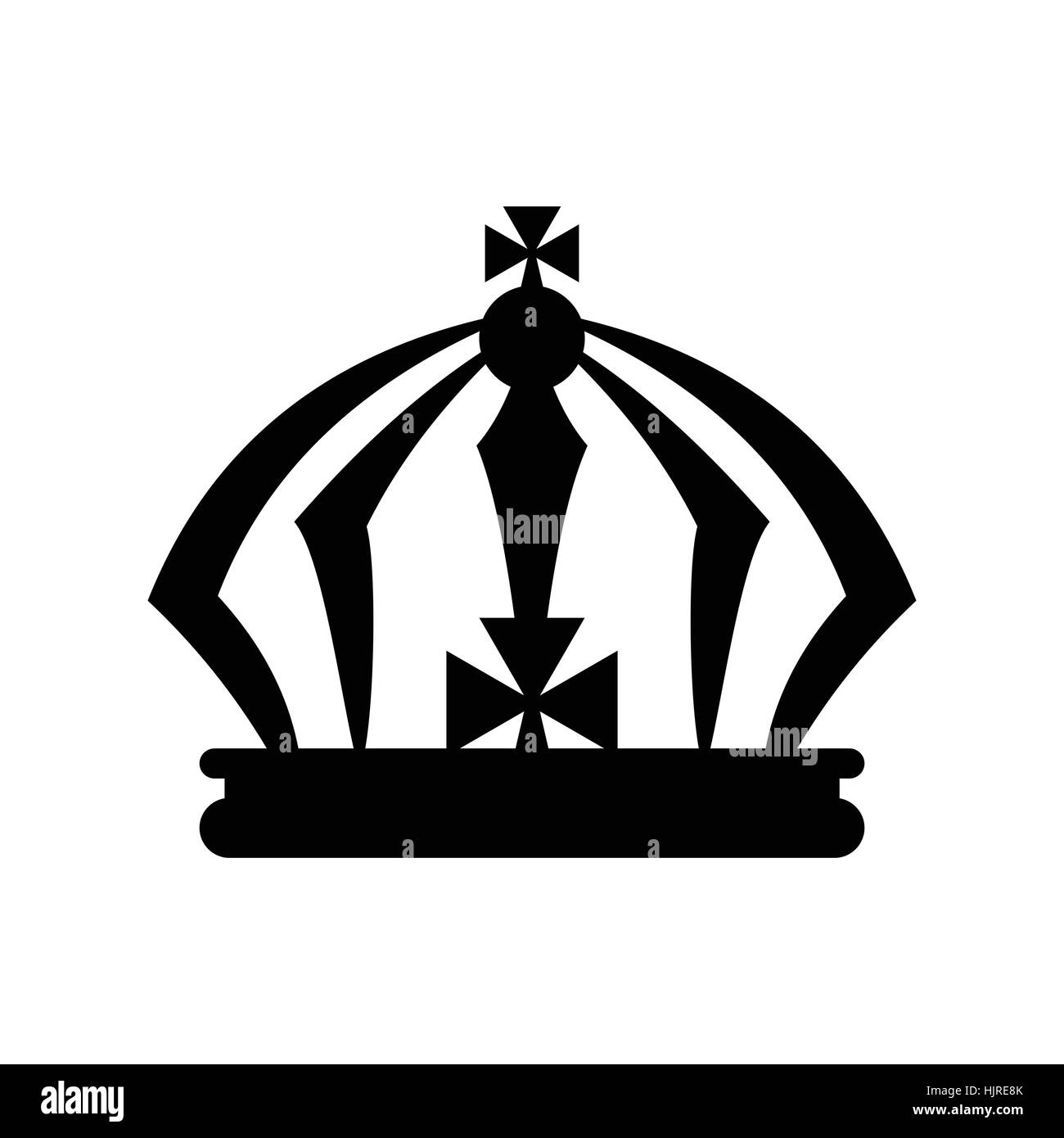 Crown icon in simple style isolated on white Stock Vector Image & Art ...