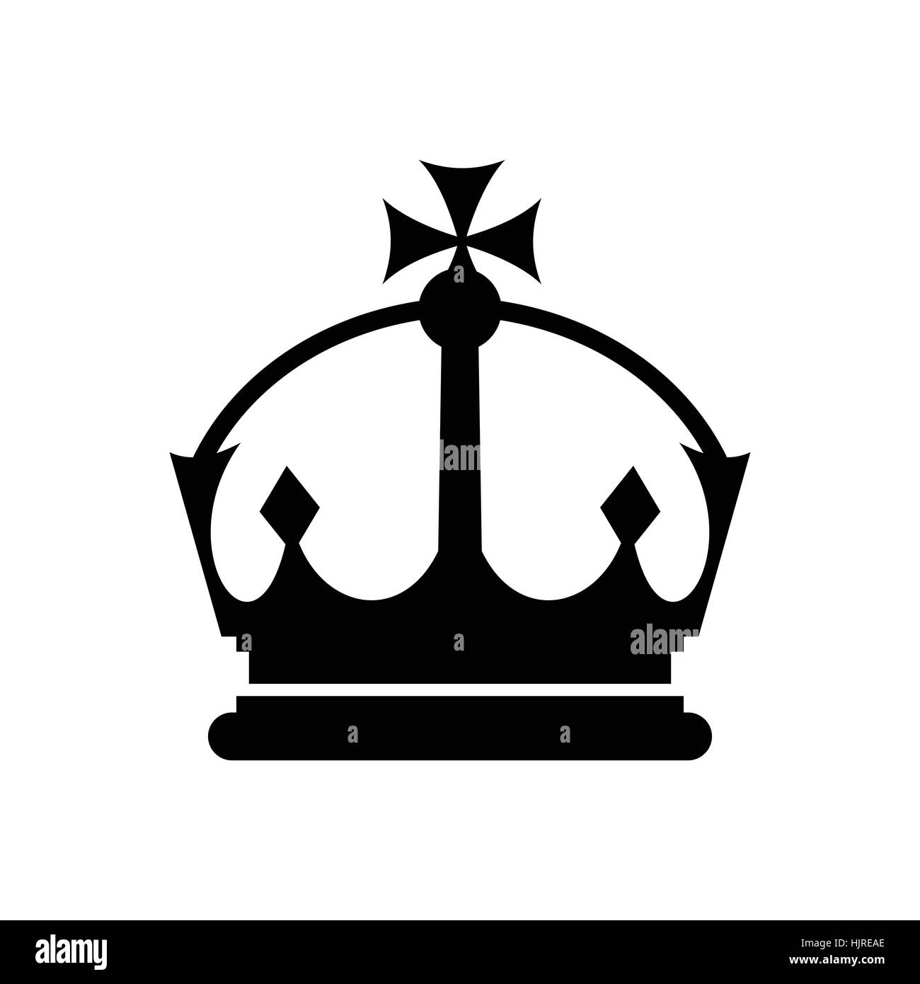 Crown icon in simple style isolated on white Stock Vector Image & Art ...