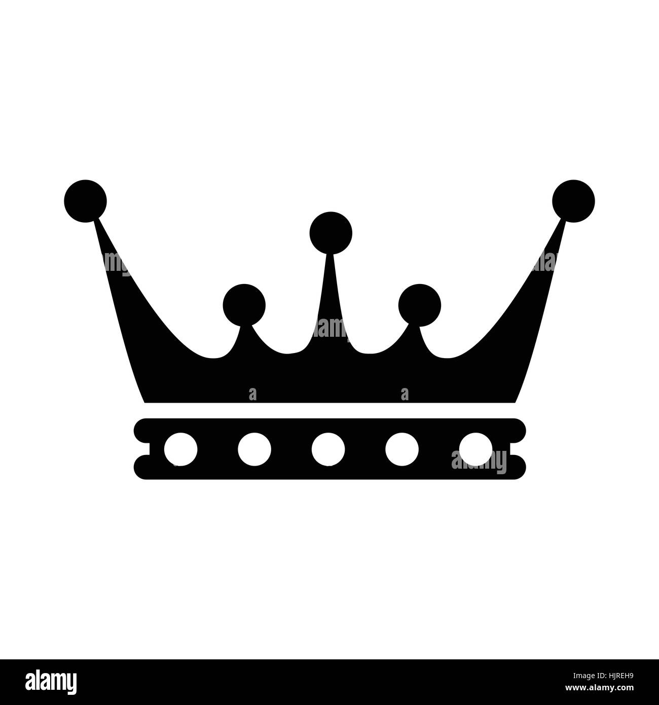 Crown icon in simple style isolated on white Stock Vector Image & Art ...