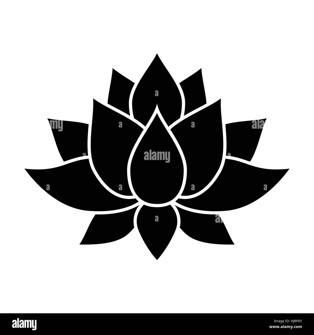Lotus Flower Sign In Simple Style Isolated On White Stock Vector Image Art Alamy