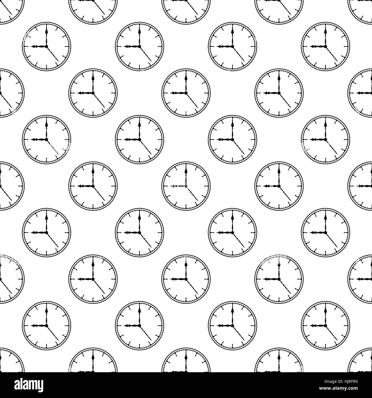 Clock pattern seamless black for any design Stock Vector Image & Art
