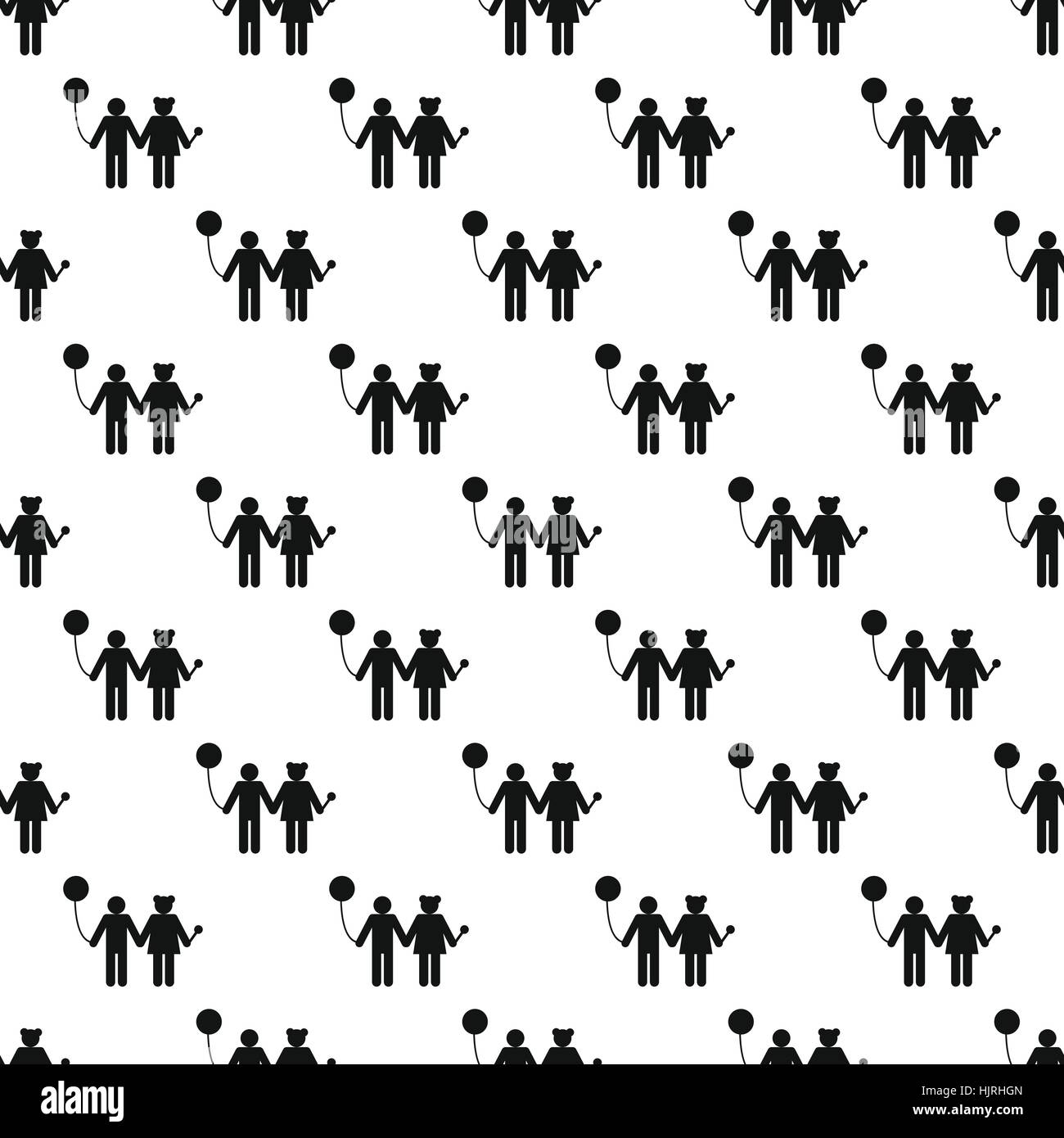 Girl and boy pattern seamless best for any design Stock Vector