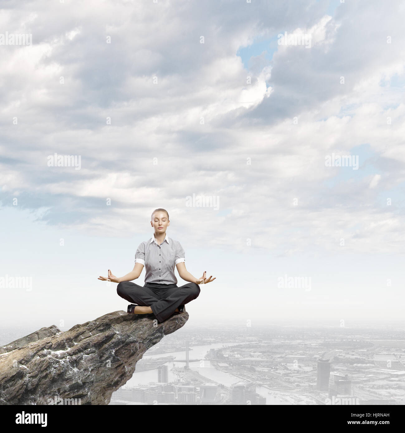 Girl in lotus pose hi-res stock photography and images - Alamy