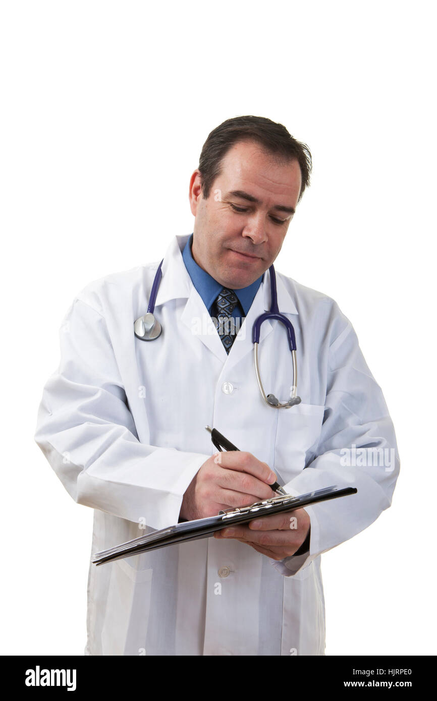 Doctor with smock and tie hi-res stock photography and images - Alamy