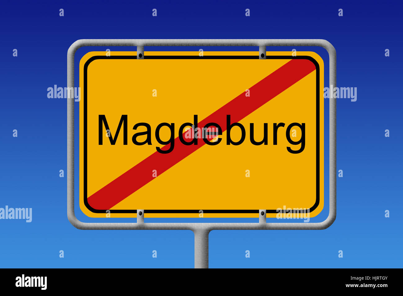 graphic of a name sign of magdeburg Stock Photo - Alamy