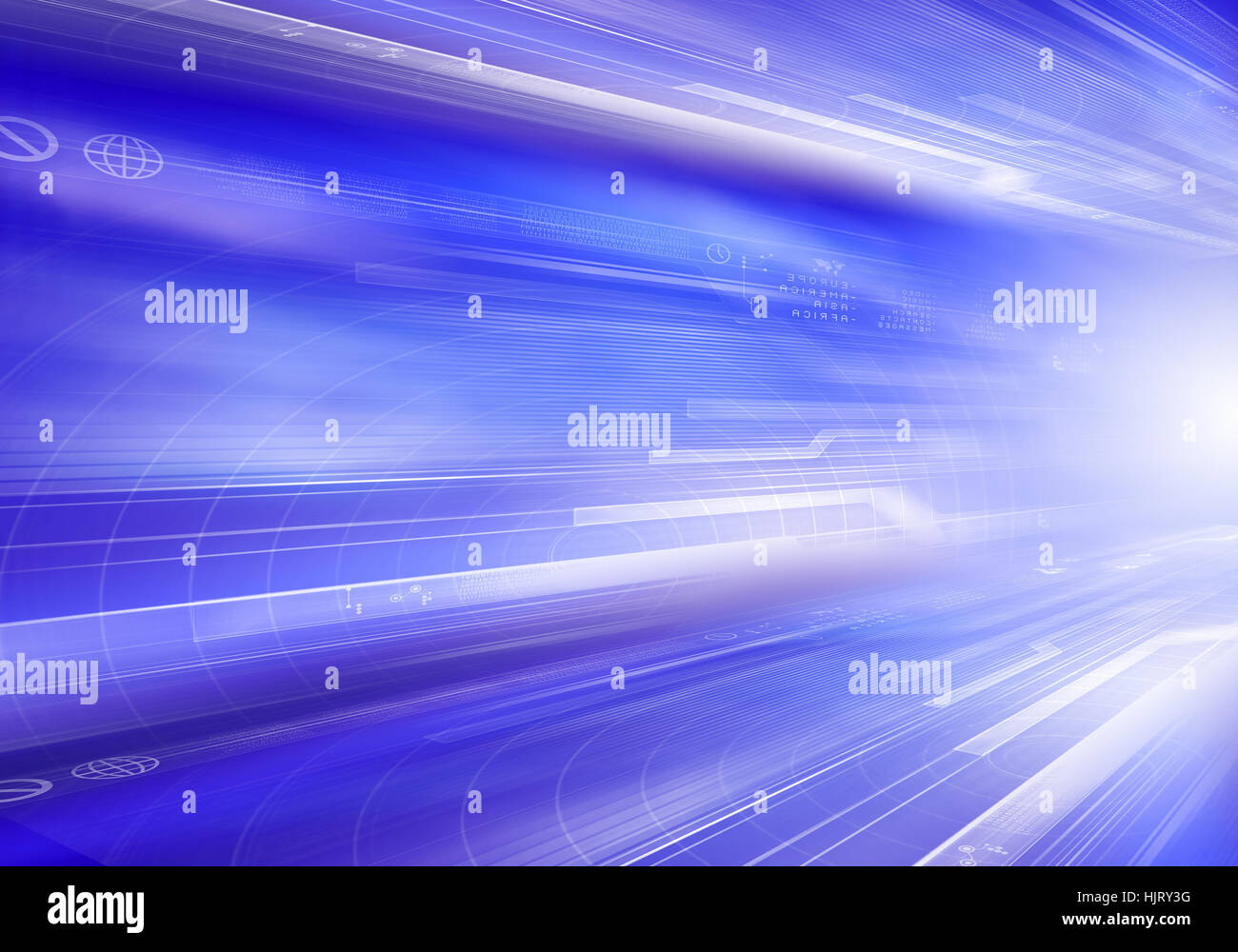 Digitization With Blue Background Digital blue background image with technology symbols Stock Photo - Alamy