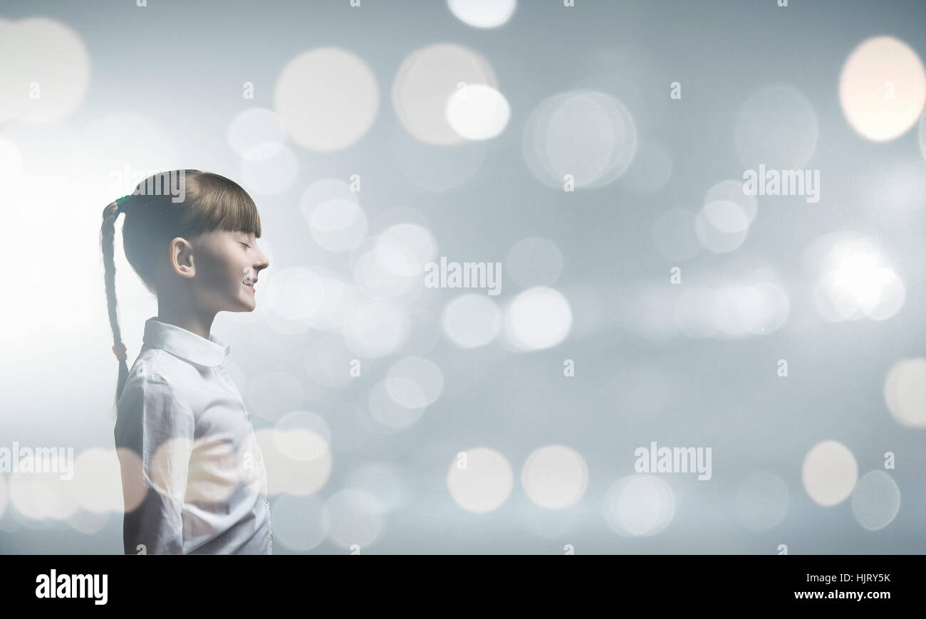 Side view child girl on hi-res stock photography and images - Alamy
