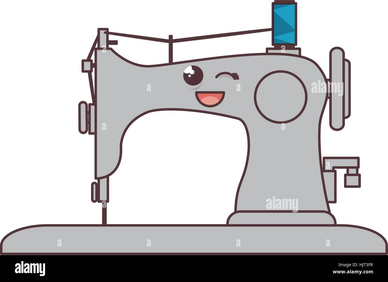 sewing machine comic character isolated icon vector illustration design  Stock Vector Image & Art - Alamy