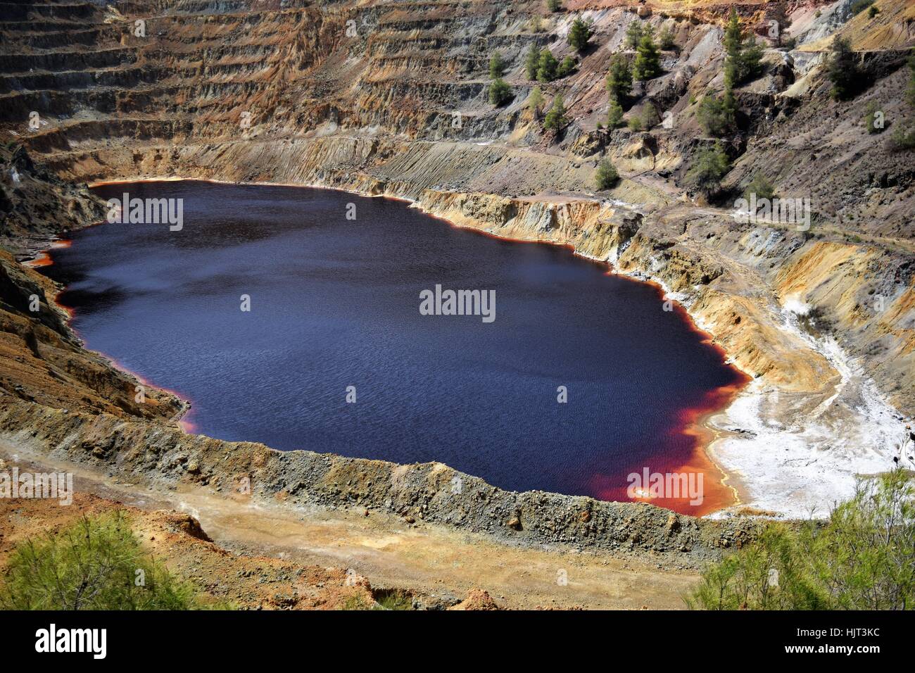 Mining lake deep in the mountains! Stock Photo