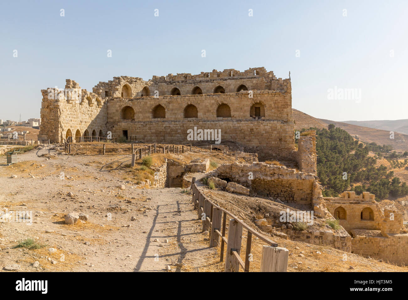 Jordan, Al-Karak, Kerak Crusader castle Stock Photo