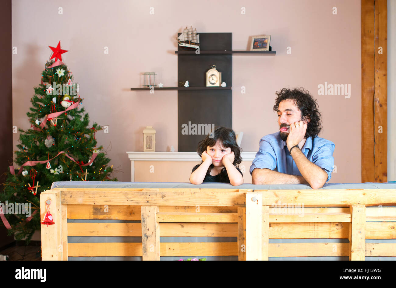 girl upset about not receiving Christmas gifts Stock Photo - Alamy