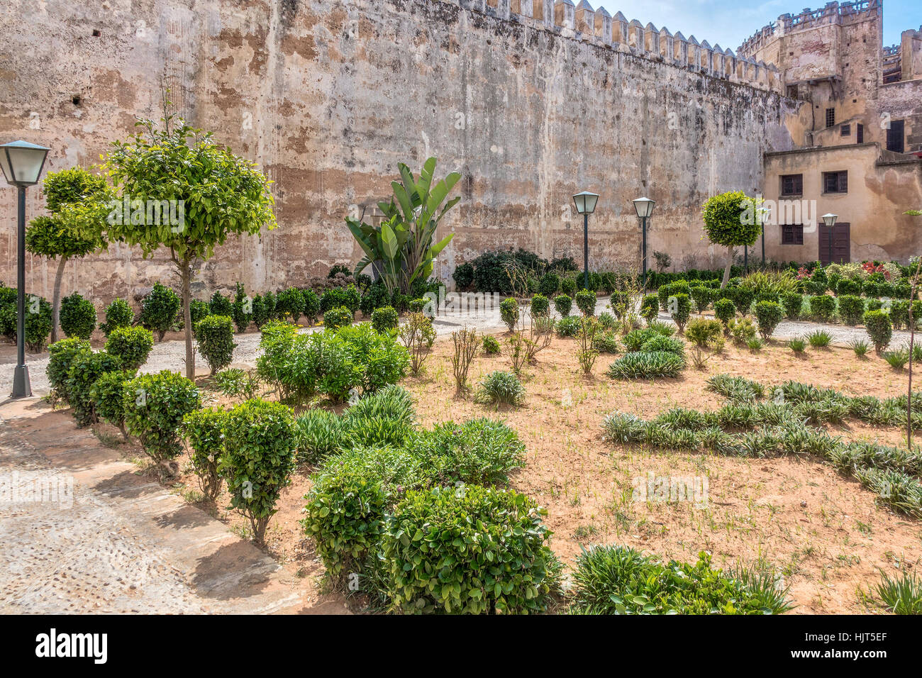 The Garden Of The Kasbah of Oudayas Rabat Morocco Stock Photo