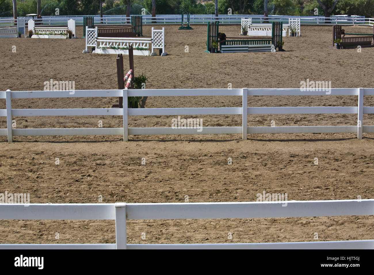 Equestrian hunter/jumper show ring at Del Mar Horsepark in Del Mar, CA