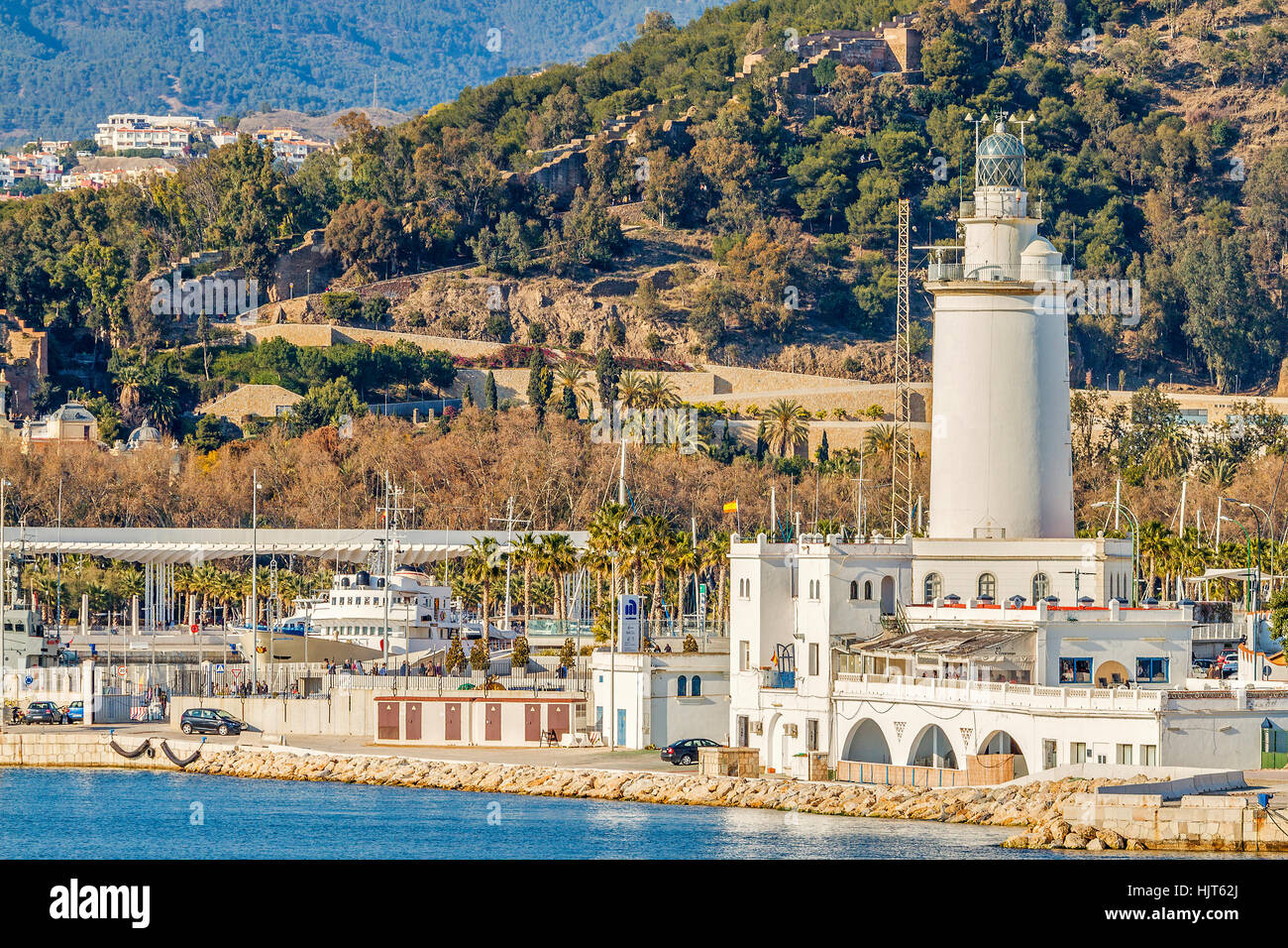 The Lighthouse At Malaga Andalusia Spain Stock Photo