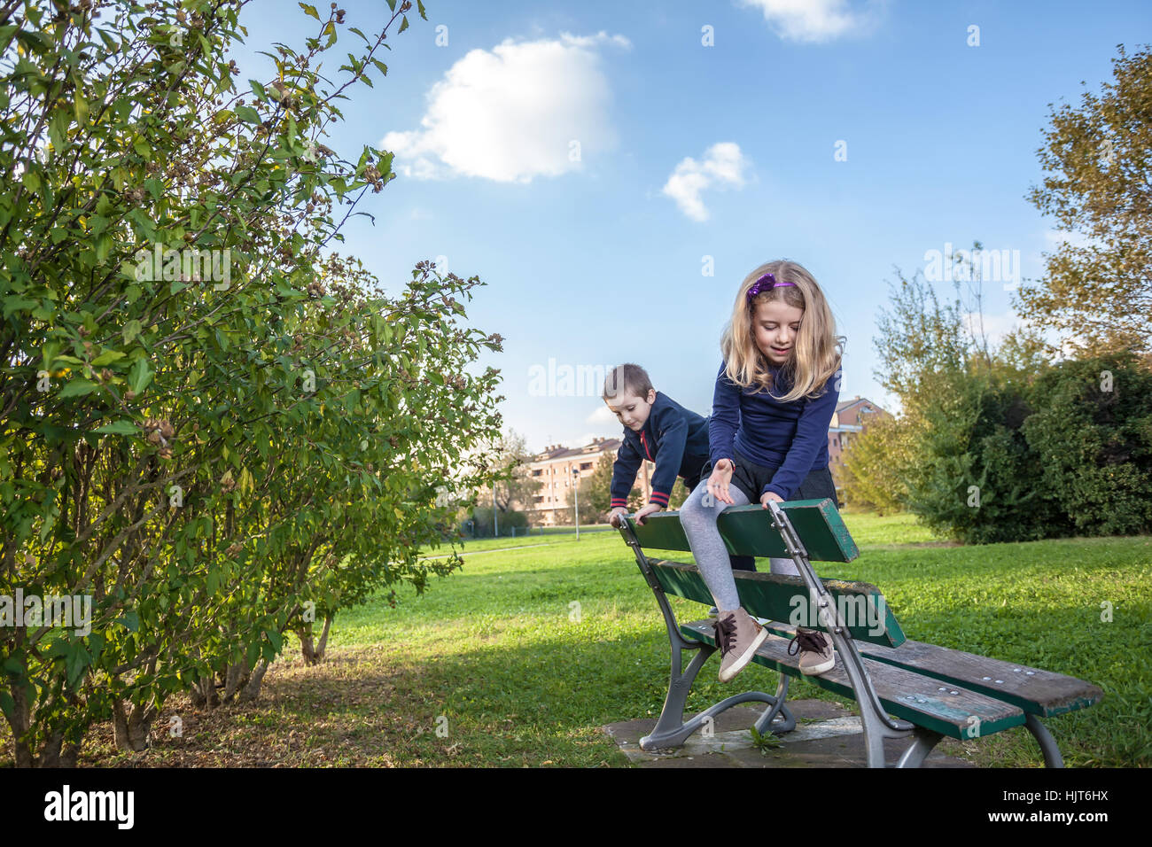 Happy kids playing outside hi-res stock photography and images - Alamy