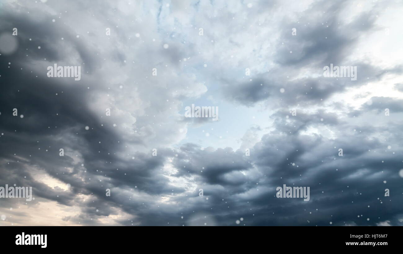 Dramatic storm sky background with snow Stock Photo - Alamy