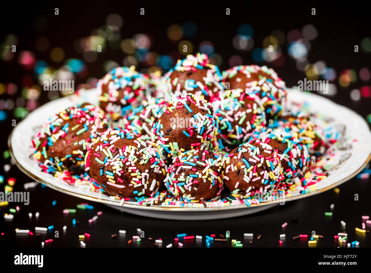 homemade Chocolate balls Stock Photo Alamy