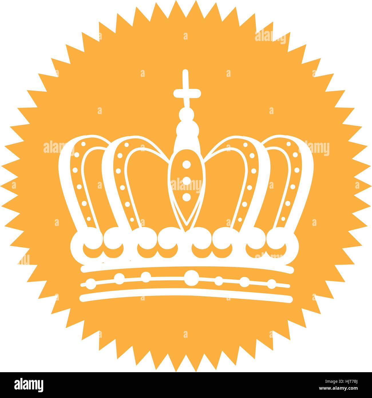 elegant frame with crown vector illustration design Stock Vector Image ...