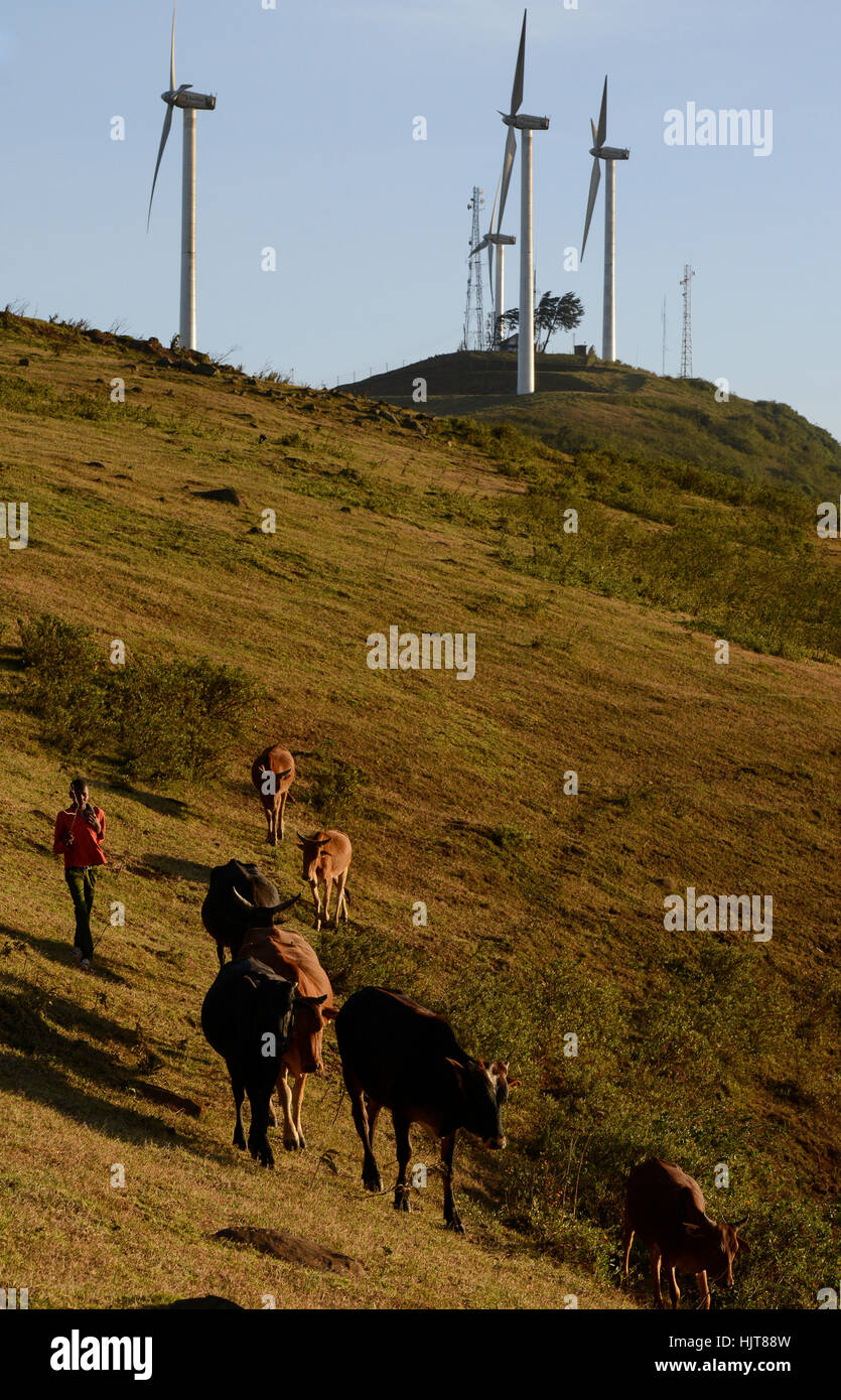 KENYA, Nairobi, Ngong Hills, 25,5 MW Wind Power Station with Vestas and