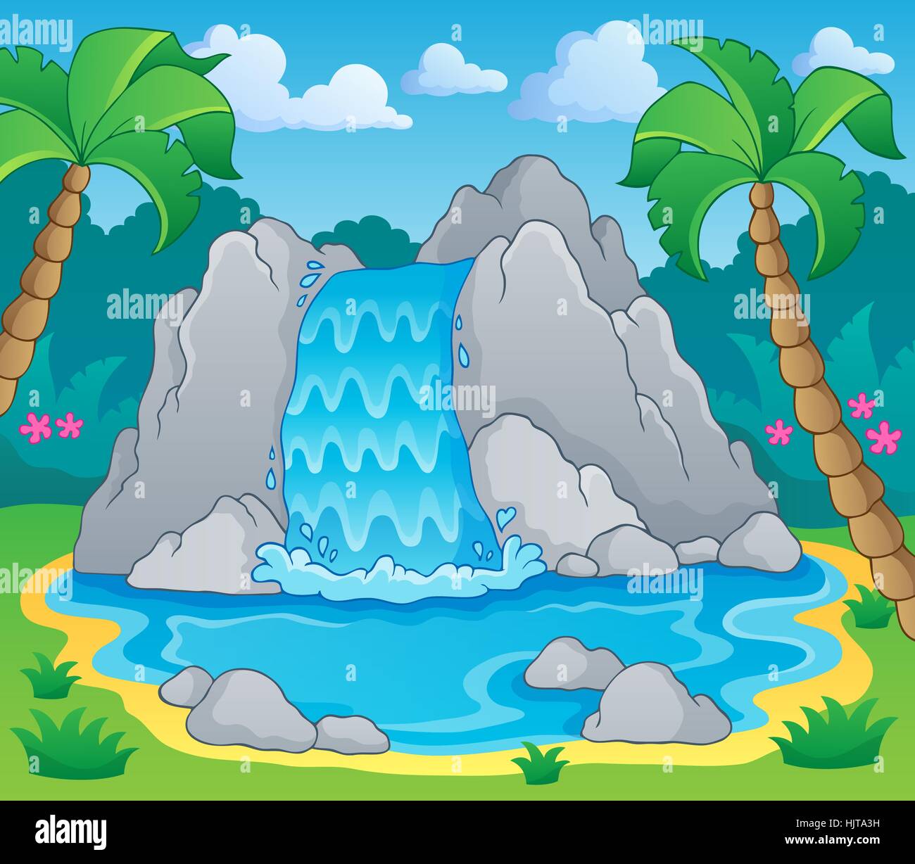 environment, enviroment, art, flow, hill, stone, graphic, stream, rock ...