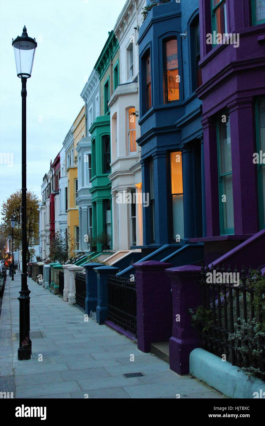 The famous houses of Notting Hill, London Stock Photo Alamy
