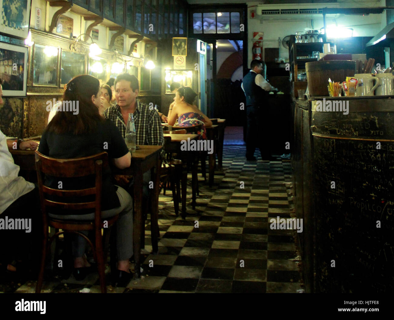 Old Cafe Bar, San Telmo, Buenos Aires, Argentina. Stock Photo