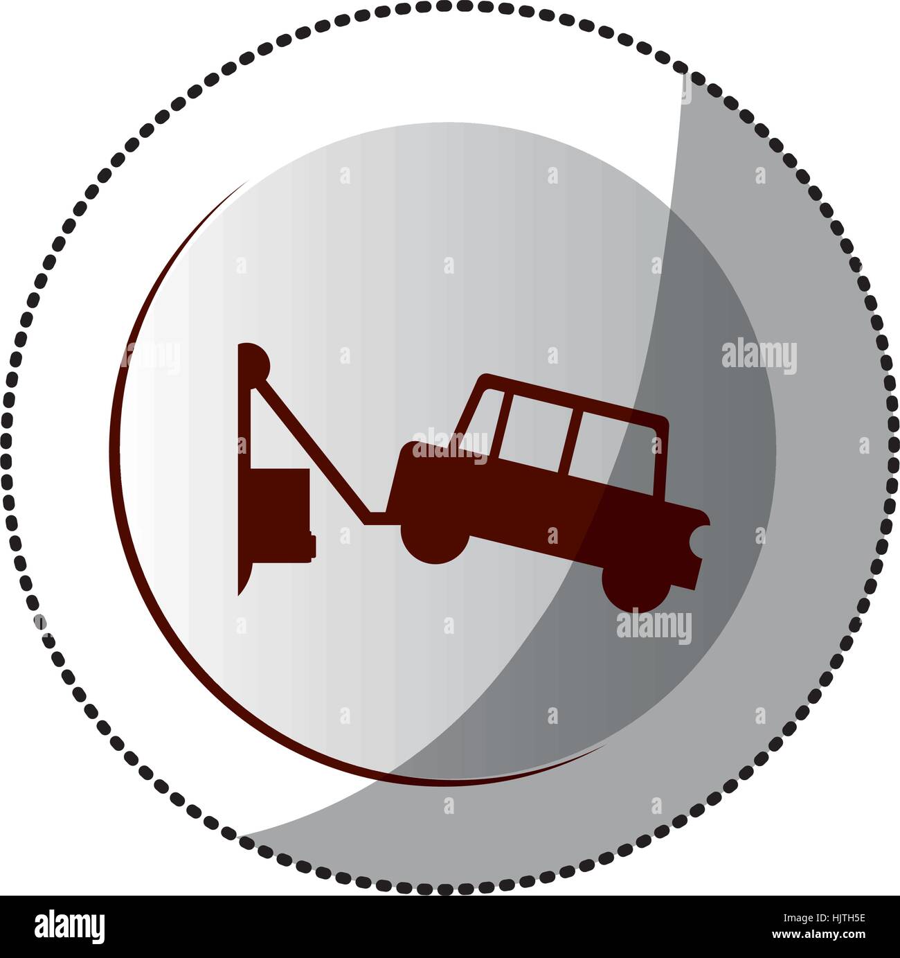 Towing a car icon vector illustration graphic design Stock Vector