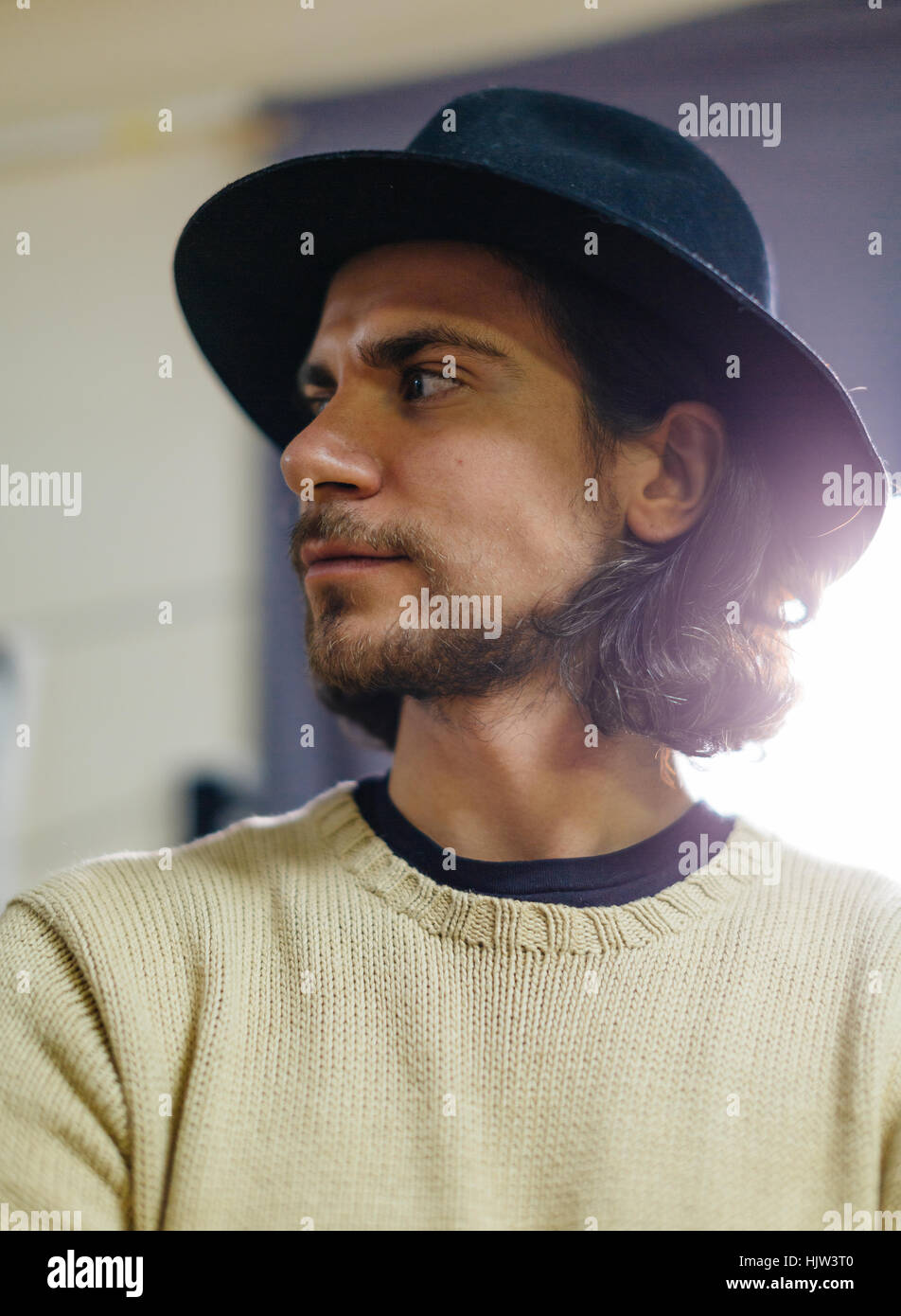guy in the hat Stock Photo Alamy