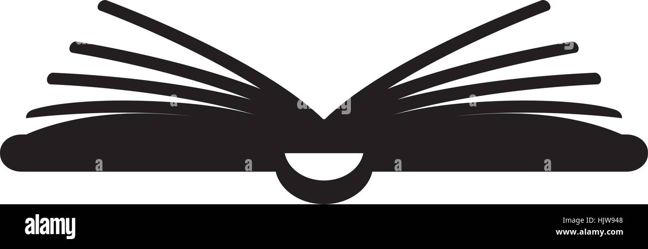 book icon image black and white vector illustration design Stock Vector ...