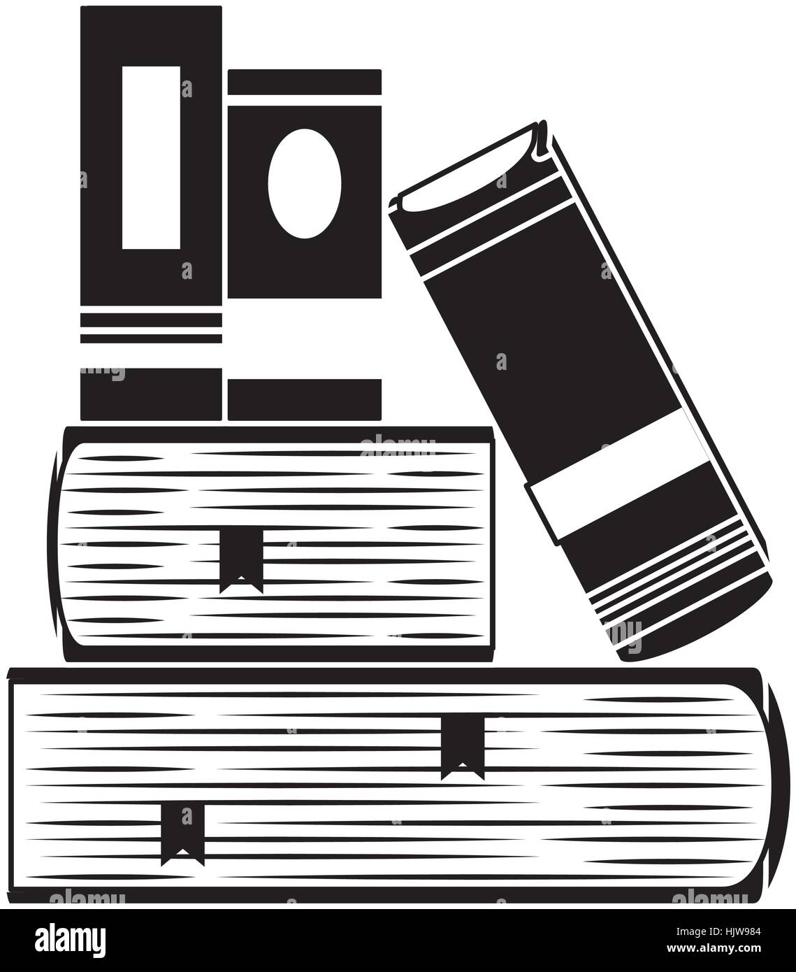 book icon image black and white vector illustration design Stock Vector ...