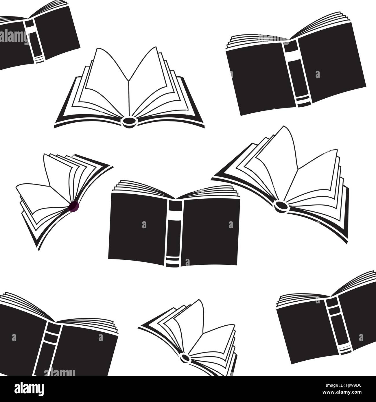book icon image black and white vector illustration design Stock Vector ...