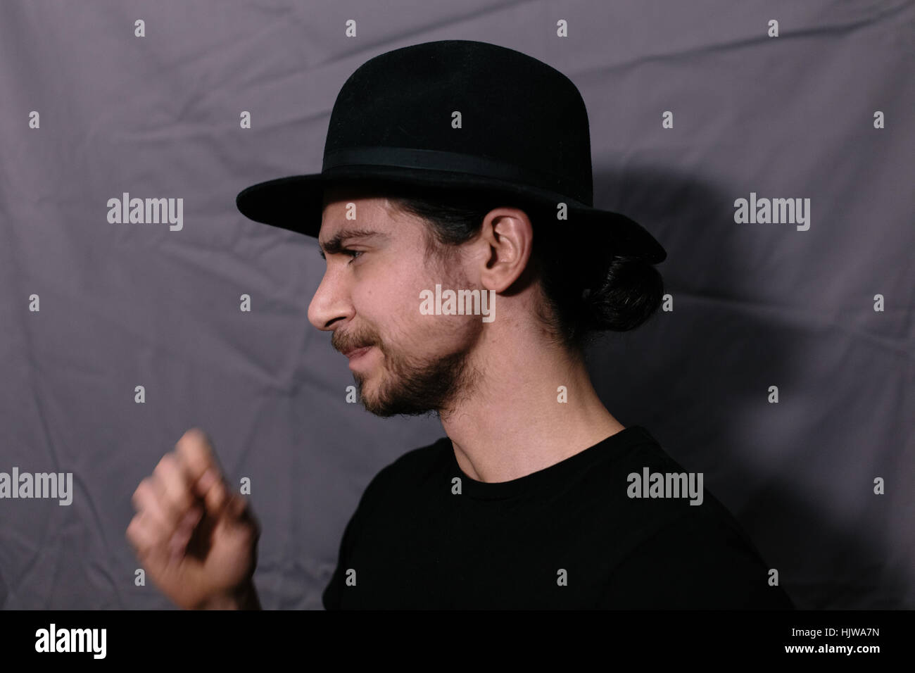 guy in the hat Stock Photo Alamy