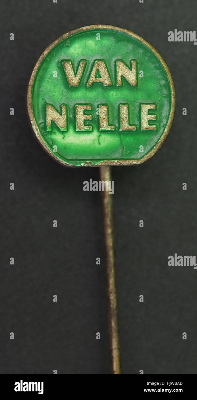Van Nelle speldje groen Stock Photo