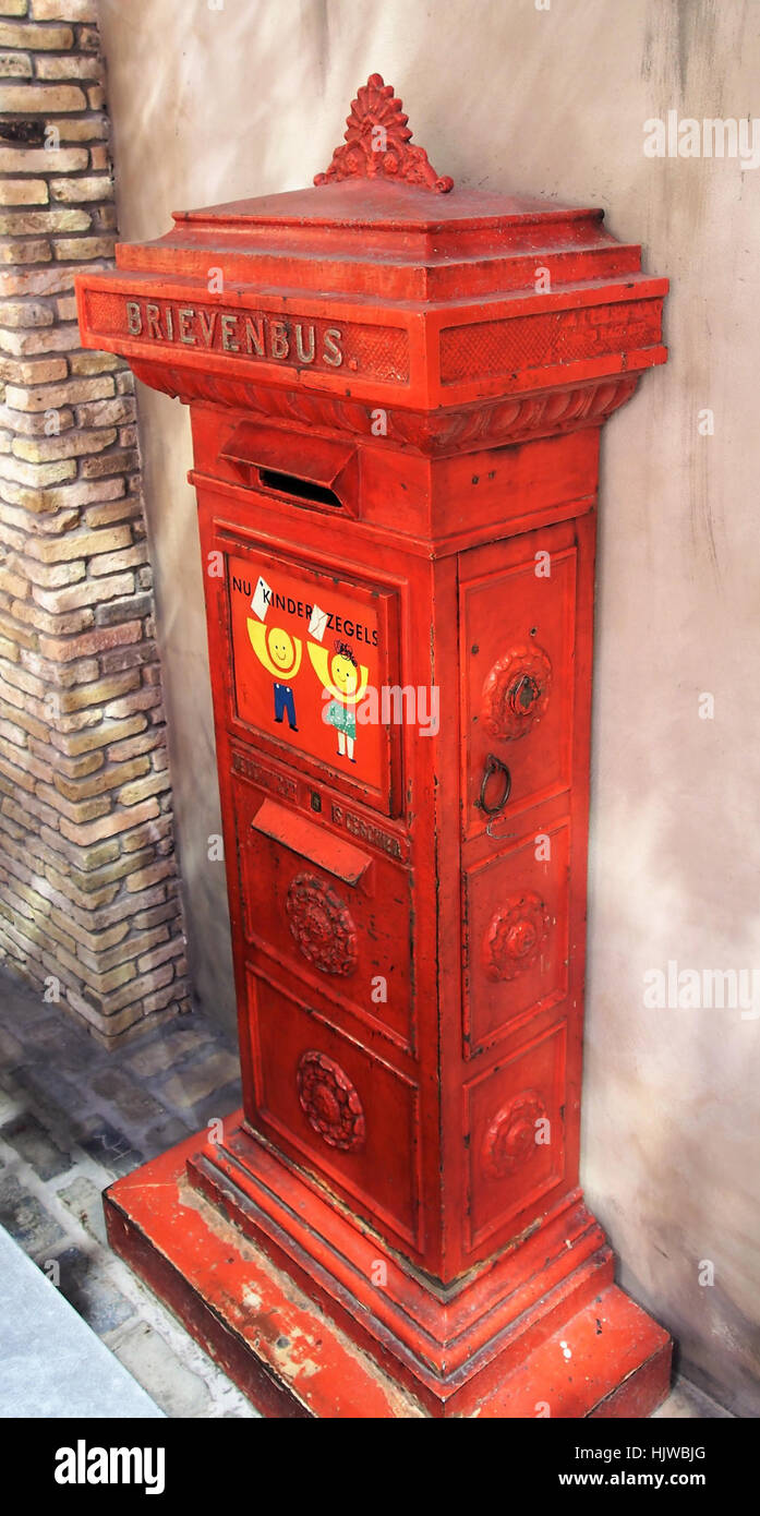 Old mailbox at Louwman Museum, car and transport collection Stock Photo ...